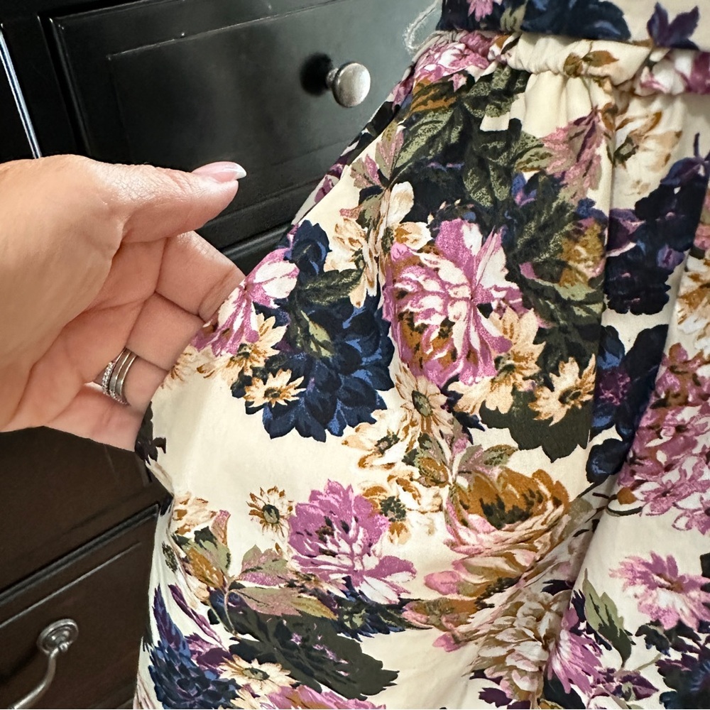 Who What Wear Puff Sleeve Floral Button Front Dress XS Belted Pockets Size XS/S - Picture 7 of 16